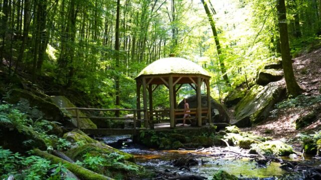 Take a break at the gazebo in Karlstal