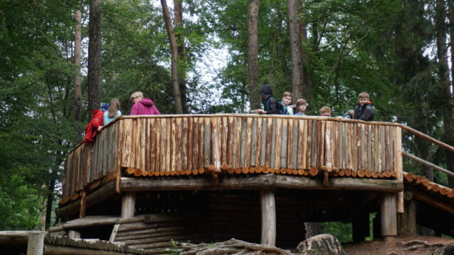 The playground at the Vogelwoog offers plenty of structures for the kiddies