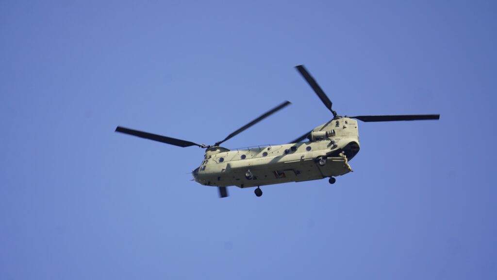Chinook over the KMC