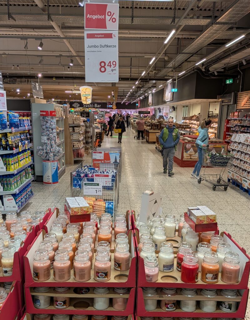 Smelly candles at the Globus