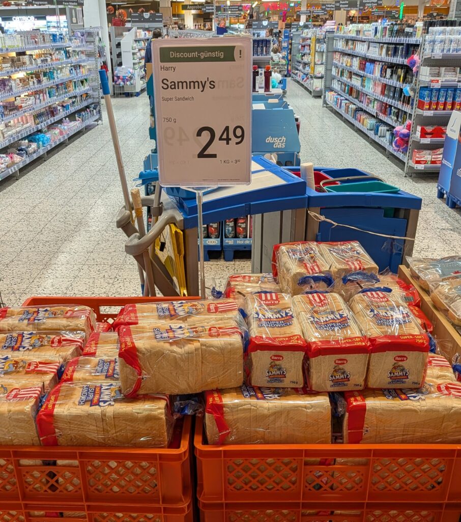 German bread is cheap and high quality!